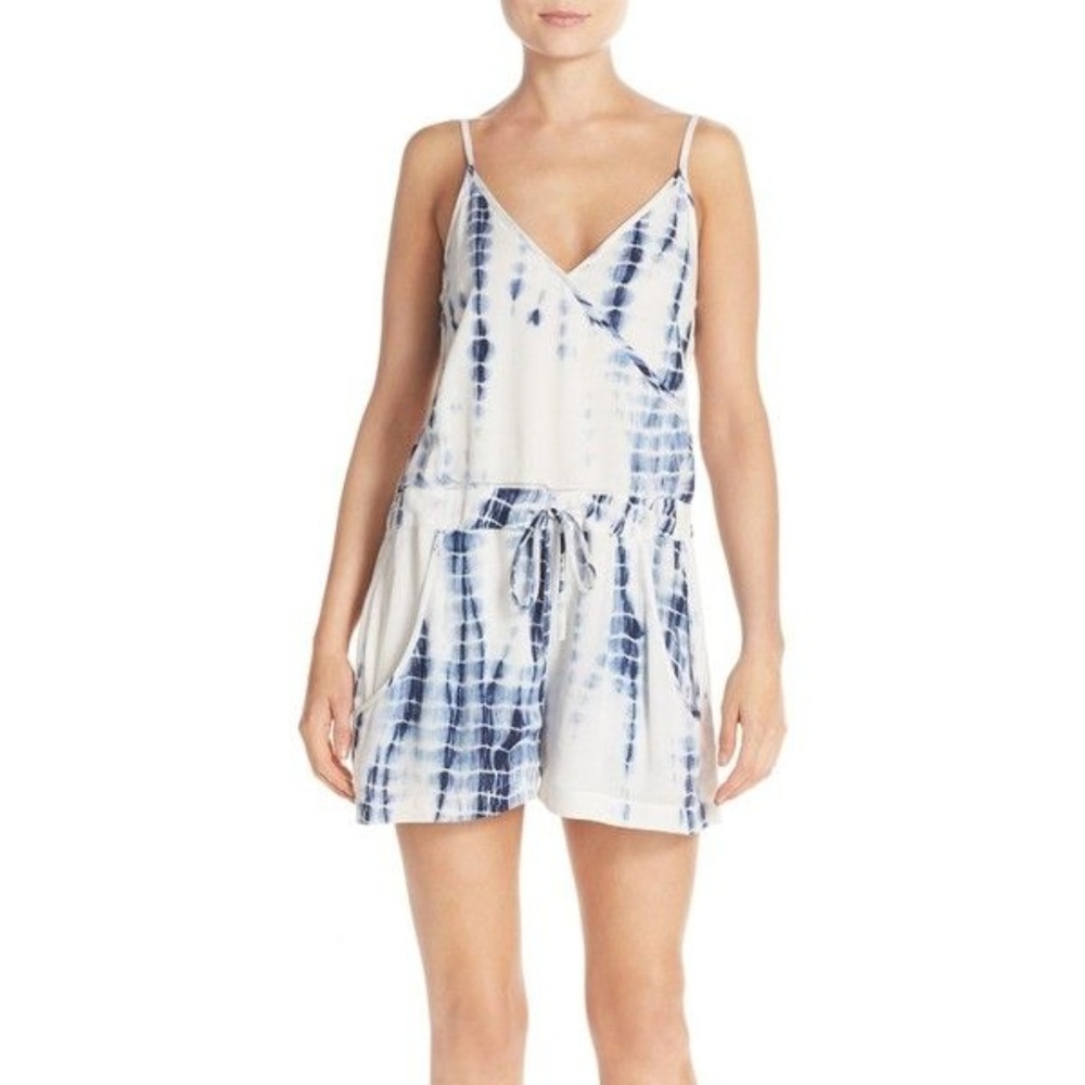 French Connection Holiday Wave Tie-Dye Romper